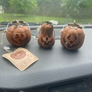 Vintage Boyds Bears Pumpkin Halloween Figurines with Lids/ Decor /tags